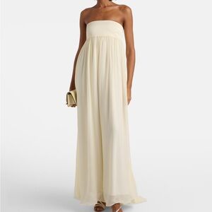 Posse Strapless Cream Flowing Maxi Dress